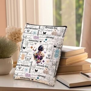 Inspirational Quote and Butterfly Book or Tablet Sleeve